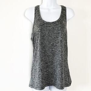 Under Armour Medium Grey Tank Top Racer Back Heat Gear  Heathered Gray